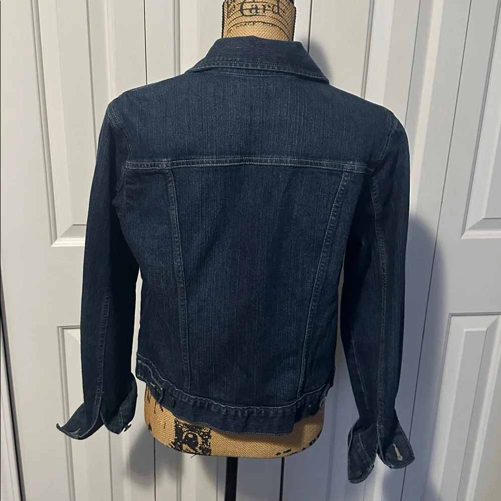 Banana Republic Dark Blue Denim Jacket - Women's Classic Jean Coat